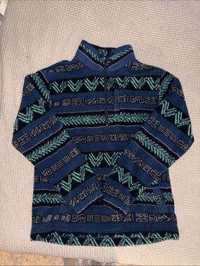Men's BILLABONG Blue Patterned Half-Zip Sweater
